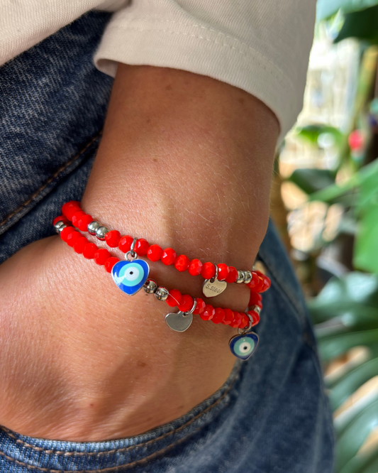 Pulsera Bomba ojito azul